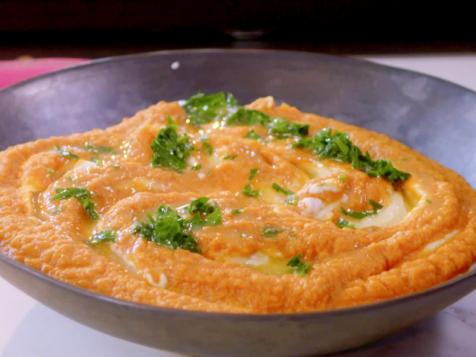Mashed White and Sweet Potatoes with Parsley Butter