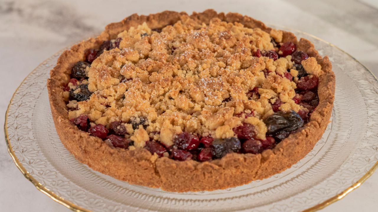Cherry and Cranberry Cobbler