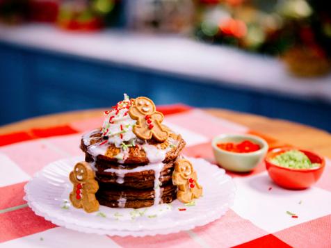 Gingerbread Pancakes with Icing