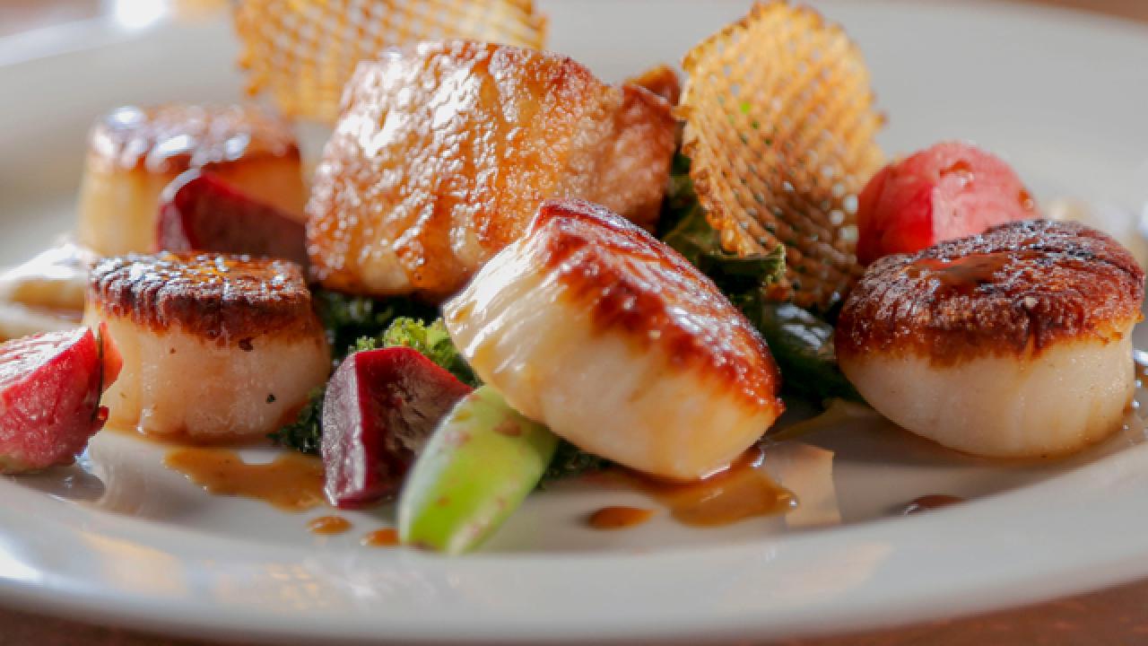 Scallops and Pork Belly