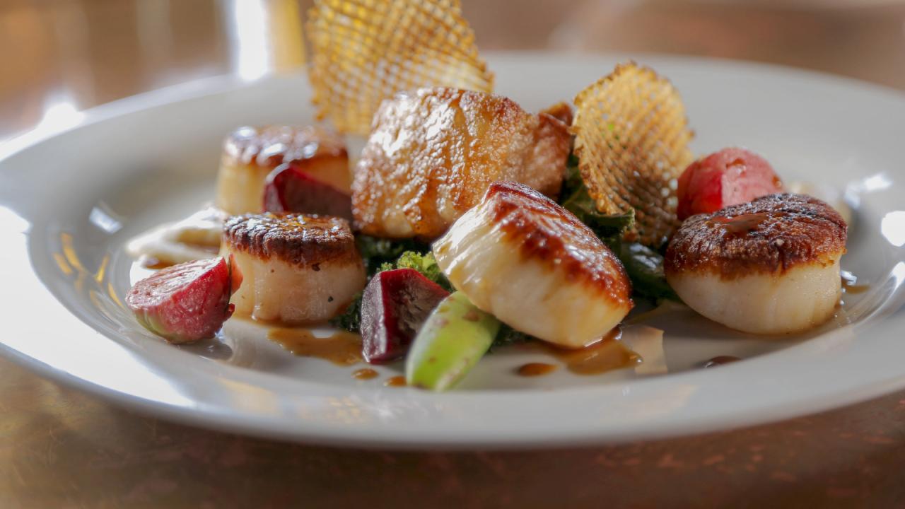 Scallops and Pork Belly