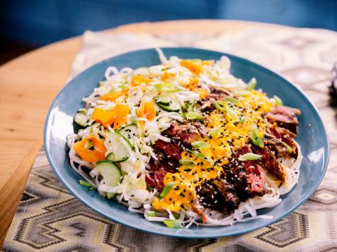 BBQ Beef Bowl with Brown Rice Noodles