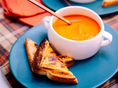 Sunny's Simple Roasted Tomato Soup with Broiled Cheese Toast
