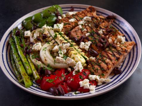 Greek Grilled Salmon with Veggies