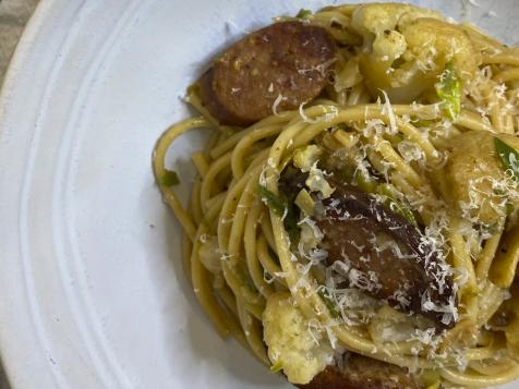 Sausage-Cauliflower Spaghetti