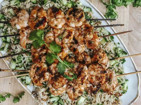 Spicy Grilled Shrimp with Rice
