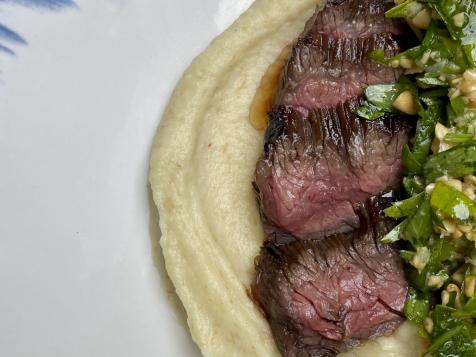 Steak with Parsnip Puree