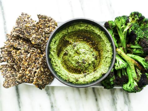 Green Hummus with Broccoli