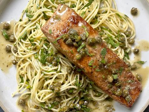 Salmon Piccata with Pasta