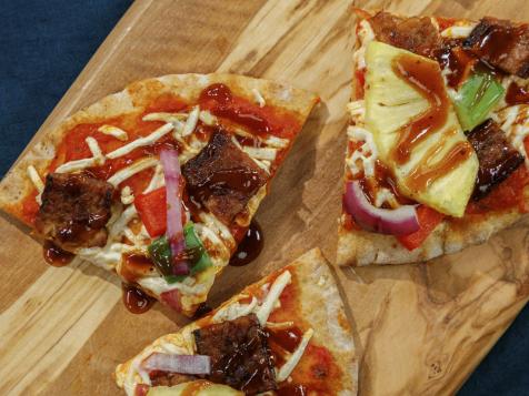 Vegan Hawaiian Pita Pizzas