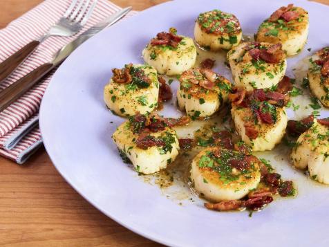 Seared Scallops, Lemon, Bacon