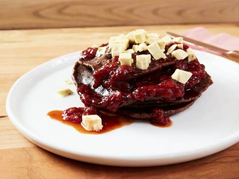 Chocolate Pancakes with Sauce