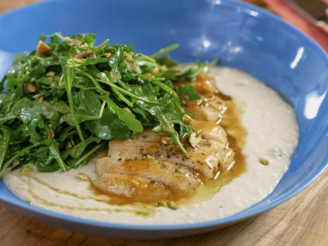 Apricot Chicken with Arugula