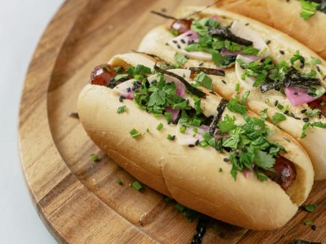 Miso Hot Dog with Radish
