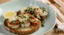 Shrimp Scampi, Garlic Toasts