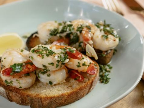 Shrimp Scampi, Garlic Toasts
