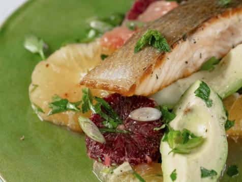 Crispy Salmon with Salad