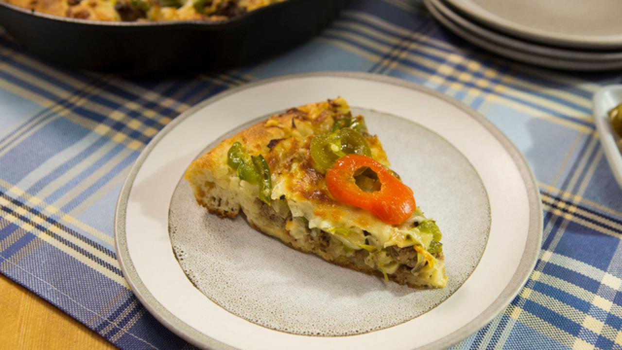 Cheesesteak Skillet Pizza