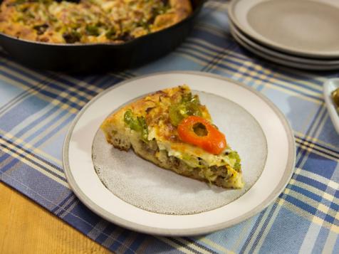 Cheesesteak Skillet Pizza