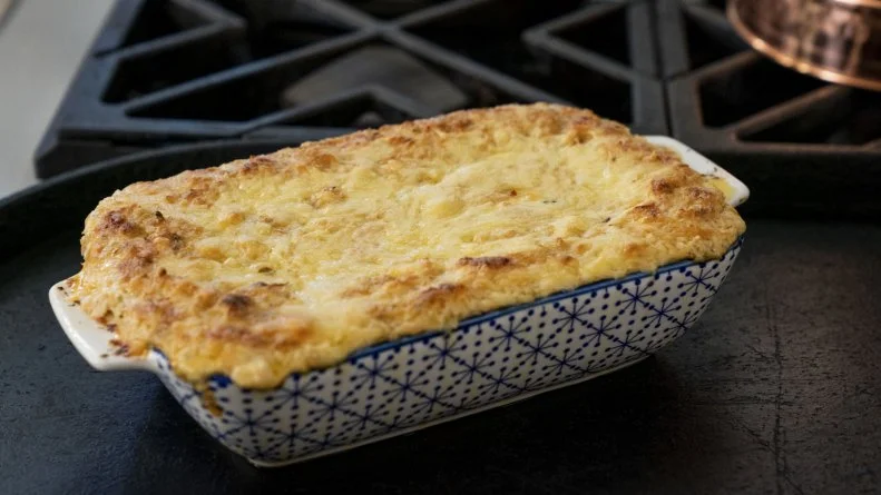 Kardea Brown's Chips n’ Crab Dip  , as seen on Delicious Miss Brown, Season 2.