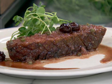 Crispy Duck Breast with Caper-Cherry Sauce