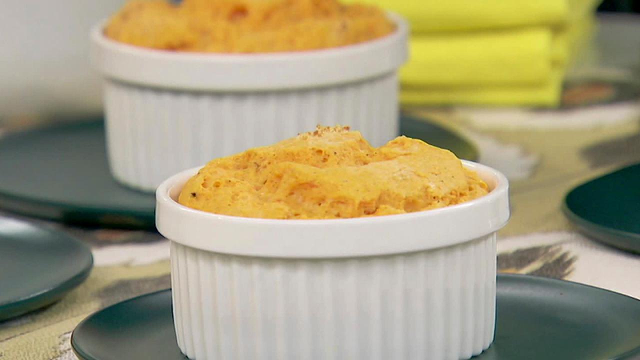 BBQ Sweet Potato and Parmesan Souffle