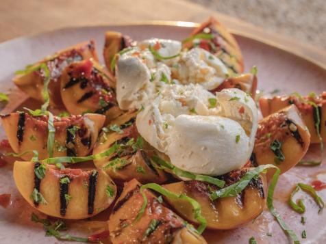 Burrata with Grilled Peaches