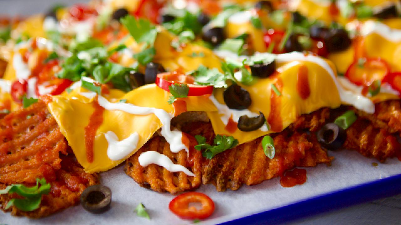 Sweet Potato Waffle Fry Nachos