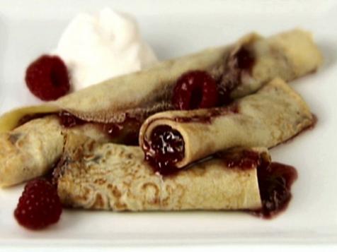 Raspberry Filled Crepes