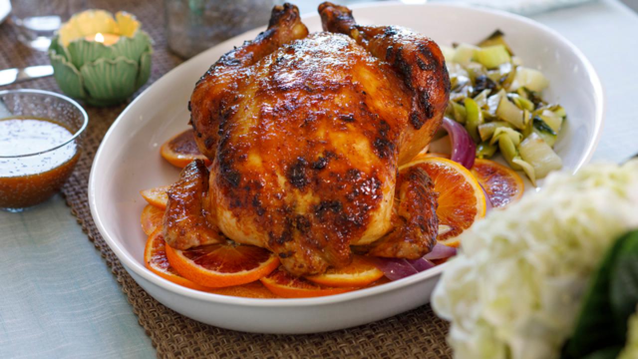Orange-Glazed Roast Chicken