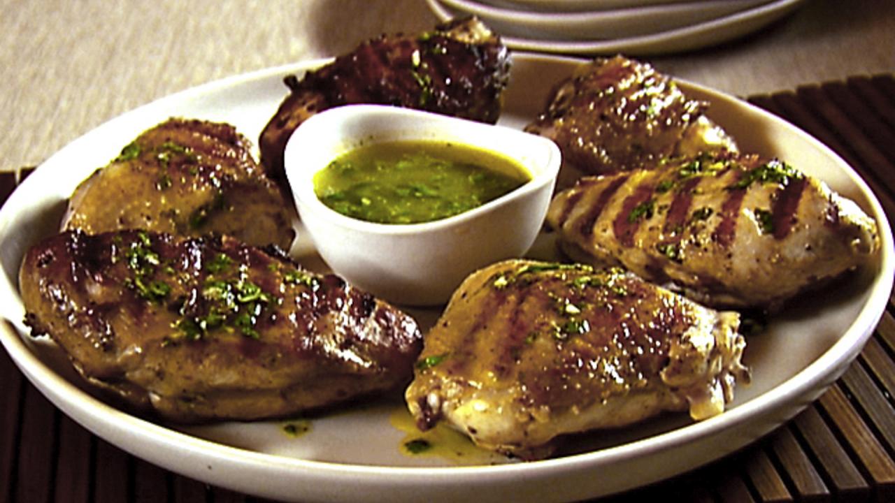 Chicken with Basil Dressing