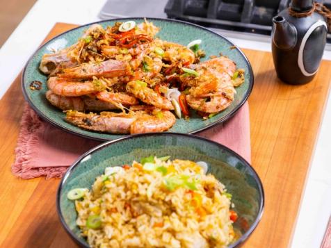 Salt and Pepper Shrimp with Fried Rice