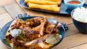 Chicken Adobo with Lumpia