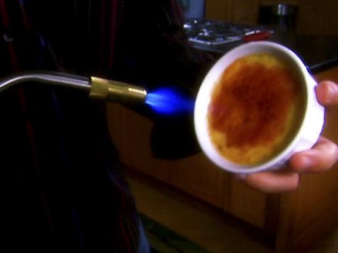 Alton Brown Shows How to Make Creme Brulee