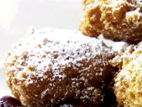 Italian Donuts in Cherry Sauce
