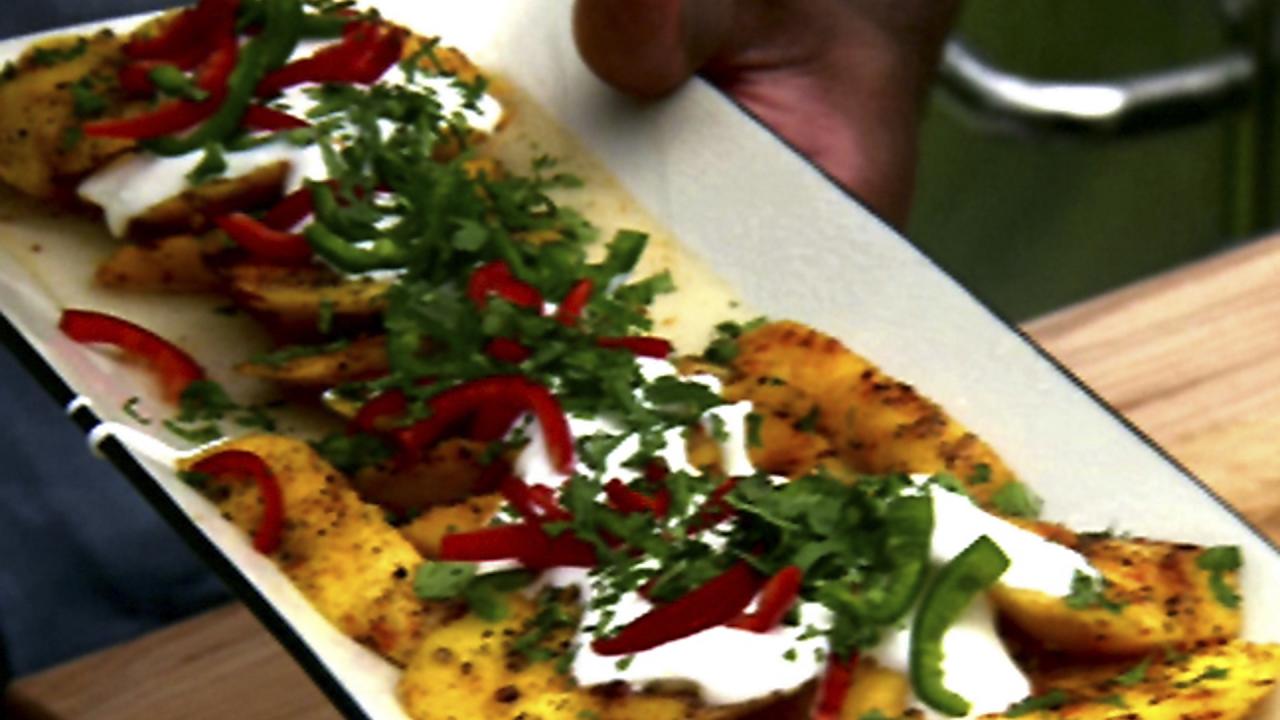 Spicy Grilled Mango With Crema