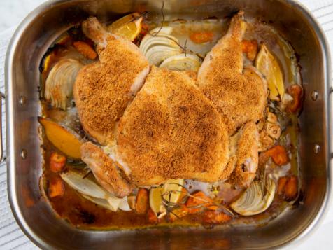 Crispy Parmesan Roast Chicken