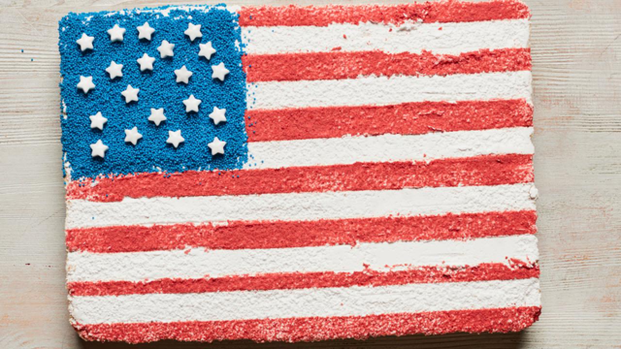 American Flag Ice Cream Cake