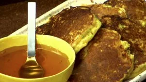Corn Cakes with Honey