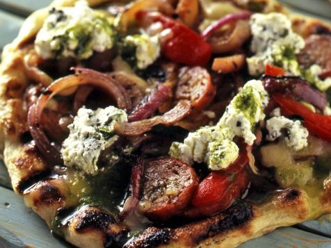 Grilled Pizza With Hot Sausage