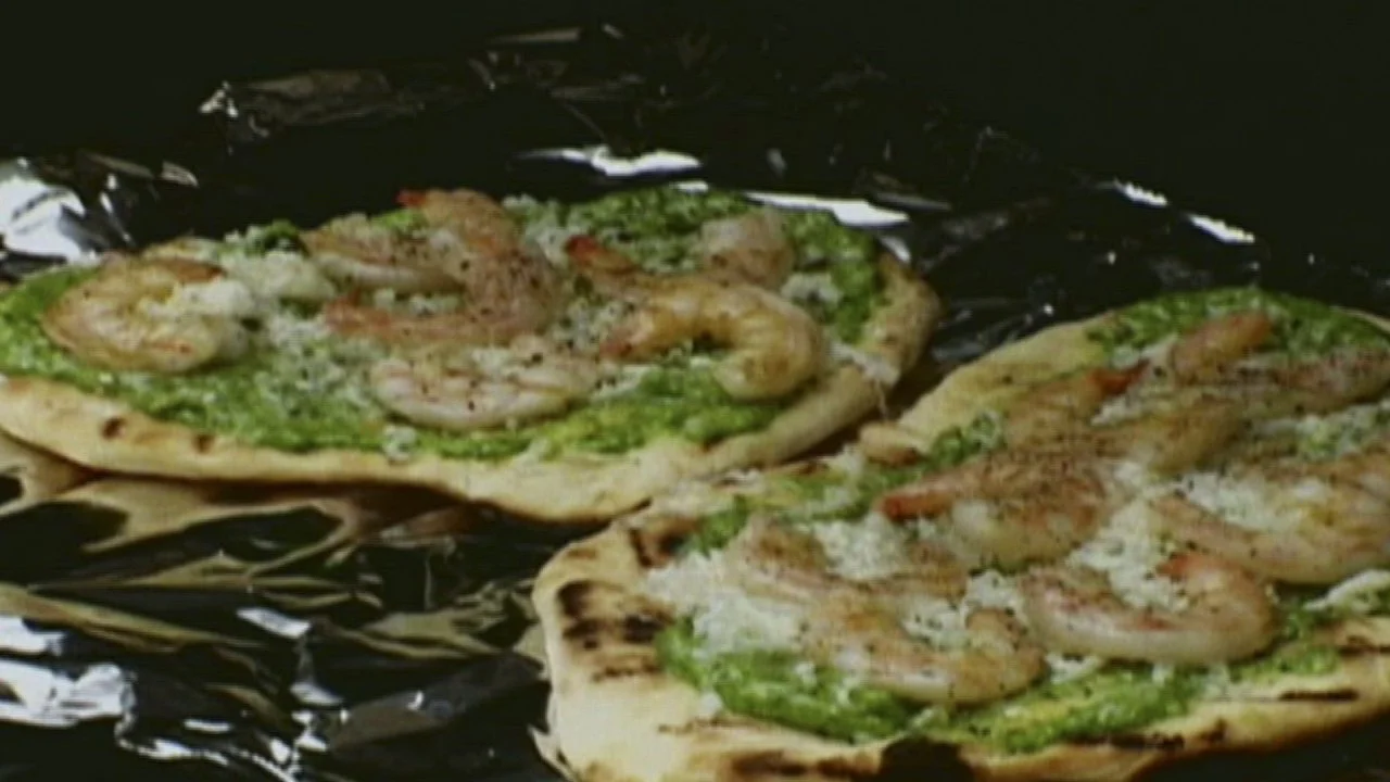 Shrimp & Cilantro Pesto Pizza