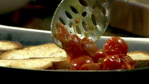Hot Cherry Tomato Bruschetta