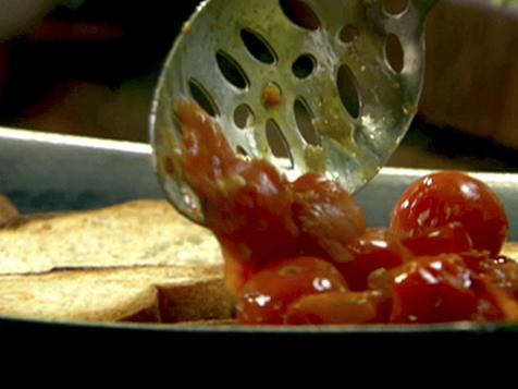 Hot Cherry Tomato Bruschetta