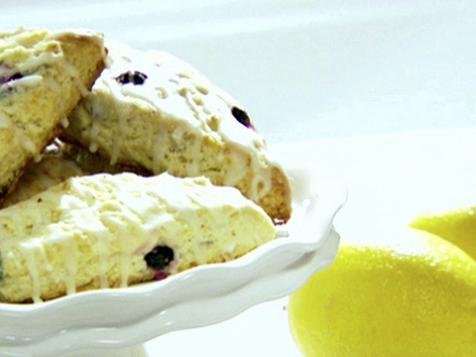 Blueberry Scones & Lemon Glaze