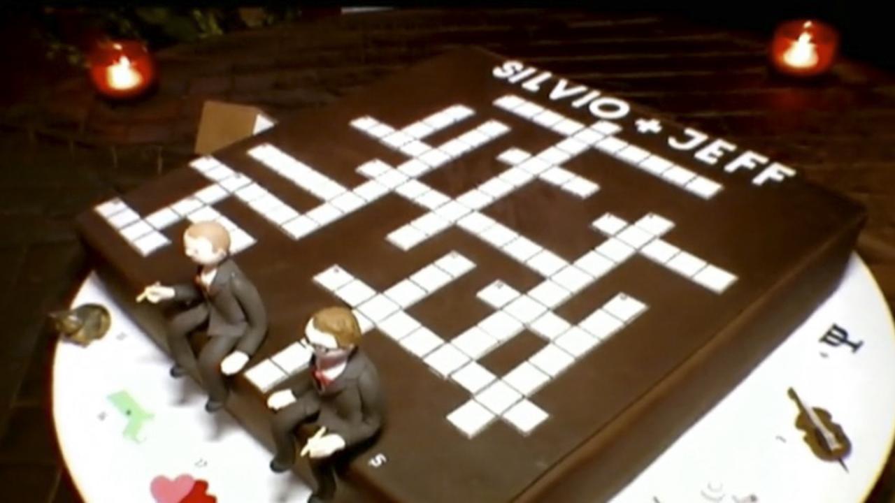 Interactive Crossword Cake