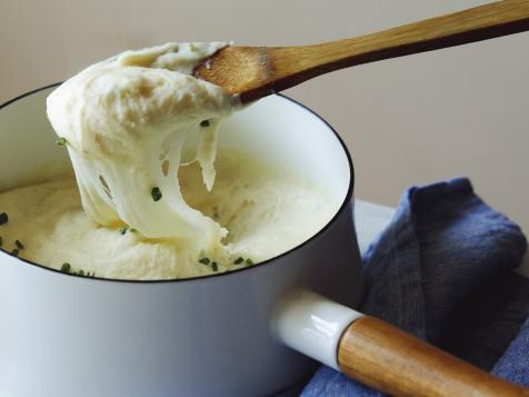 Aligot-Style Potatoes with Roasted Garlic
