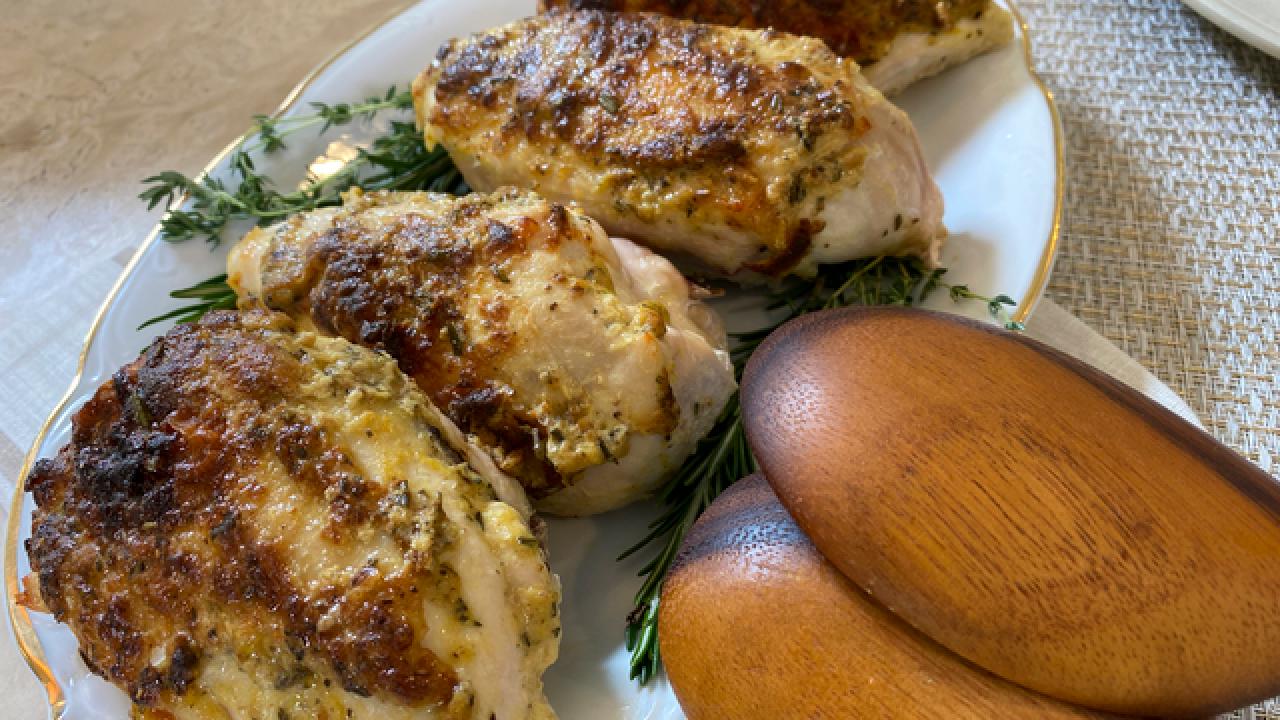Roasted Chicken with Salad