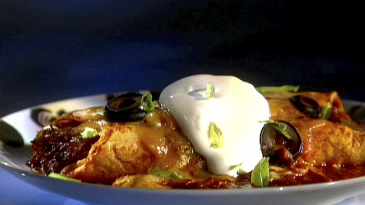 Guy's Holla Beef Enchiladas