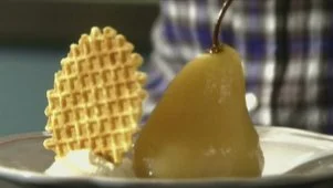 Poached Pears With Chocolate