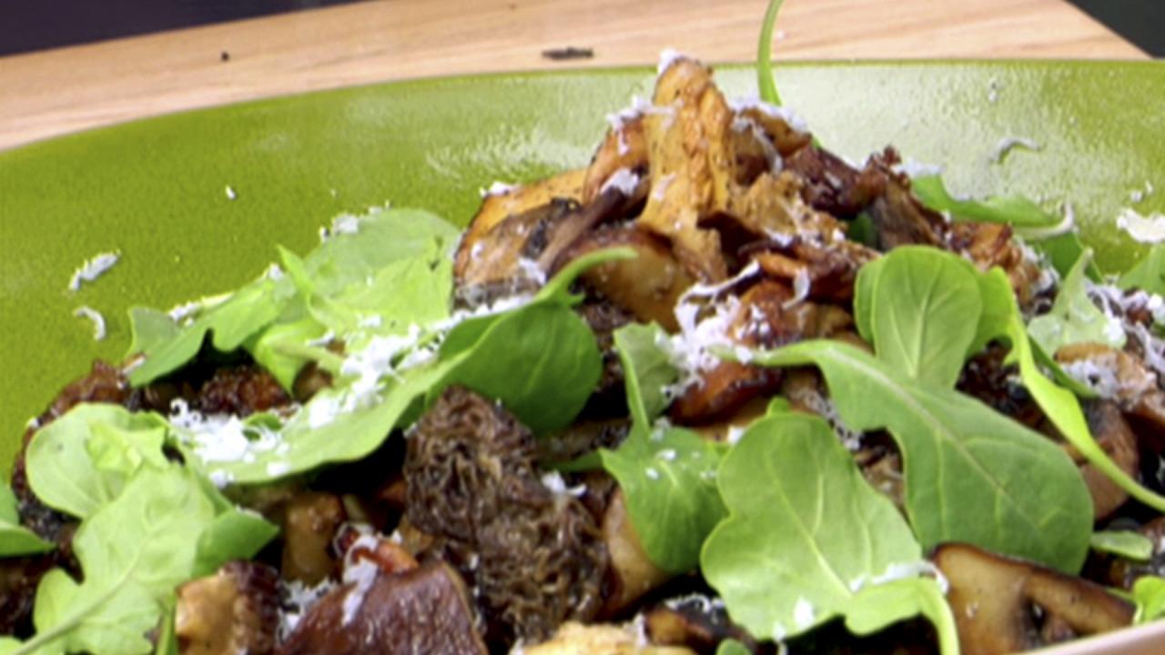 Truffle Oil and Parm Mushrooms